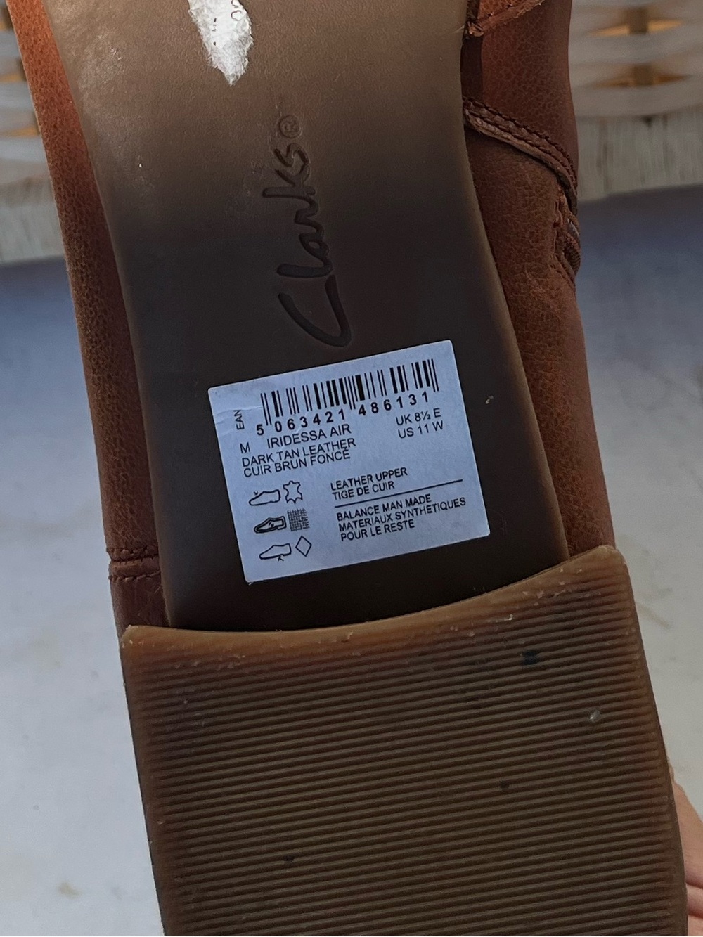Clarks Chestnut Leather Ankle Booties with Block Heel - Picture 3 of 4
